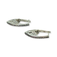 Earrings Sterling Silver 925 flower-shaped earrings, English clasp- FitIT Jewelry