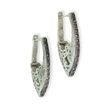 Earrings Sterling Silver 925 flower-shaped earrings, English clasp- FitIT Jewelry