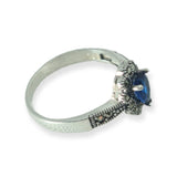 Sapphire Quartz Ring  - Sterling Silver - Nefertiti Jewelry - 220.00 - Ring