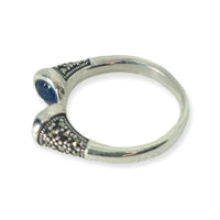 Sapphire Quartz Ring  - Sterling Silver - Nefertiti Jewelry - 380.00 - Ring