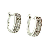 Earrings Sterling Silver 925 adorned with cubic zirconia stones