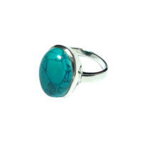Turquoise Ring  - Sterling Silver - Nefertiti Jewelry - 490.00 - Ring